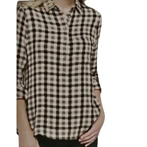 Pistola medium 1/2 button front plaid shirt button back TLS1 2805